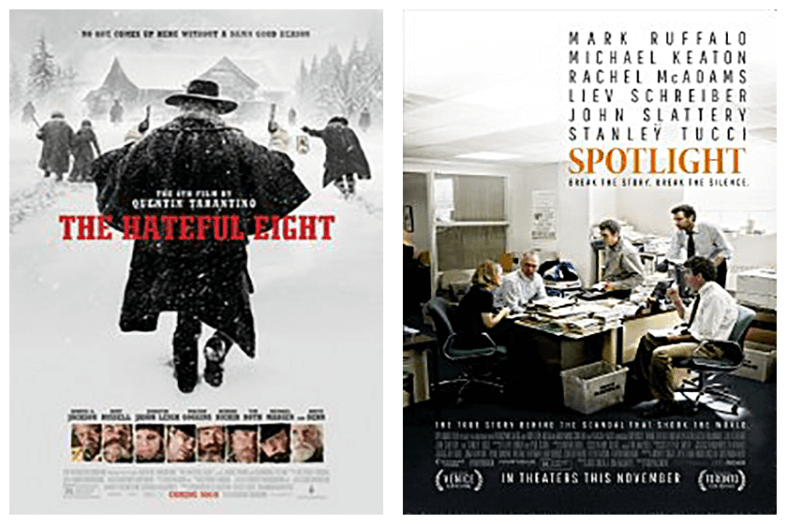 The Hateful Eight and Spotlight movies